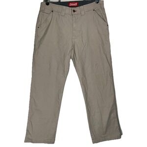 Coleman Men's Carpenter Pants 34x30 Gray/Tan Utility Work Outdoors